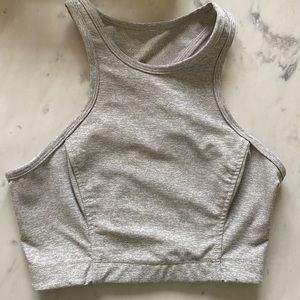 Outdoor Voices Grey High Neck Sports Bra